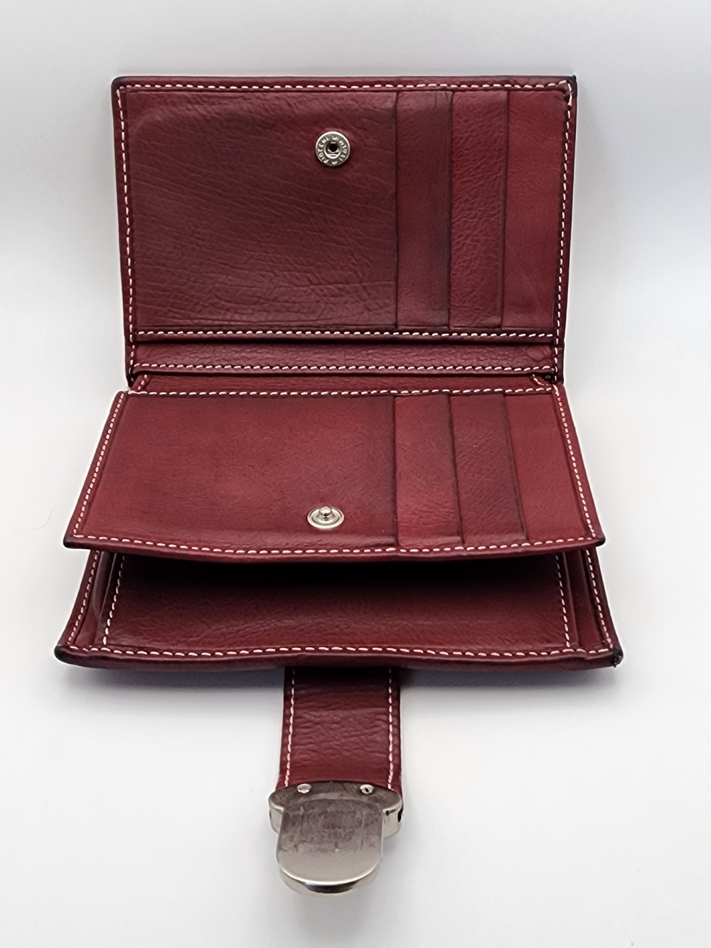 Marc Jacobs Burgundy Leather Turnlock Wallet - Picture 11 of 16
